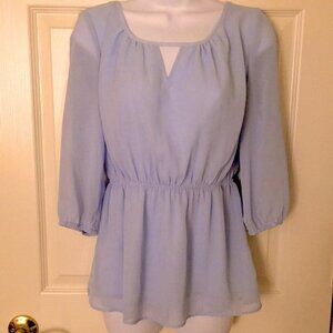 Powder Blue Peplum Top